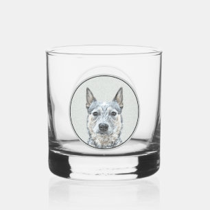 Australian Cattle Dog - Cute Original Dog Art Whiskey Glass