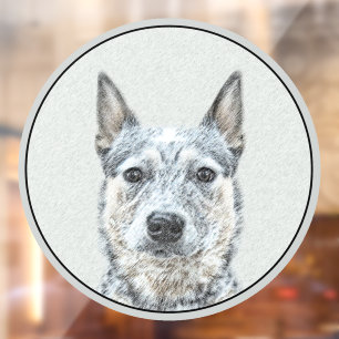 Australian Cattle Dog - Cute Original Dog Art Window Cling
