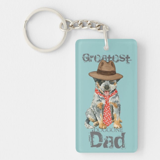 Australian Cattle Dog Dad Keychain (Front)