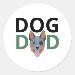 Australian cattle dog dad Premium 2 Classic Round Sticker