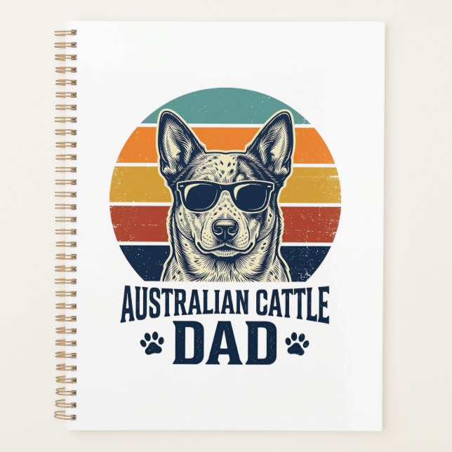 Australian Cattle Dog Dad Vintage Sunset Shirt_1 (Devant)