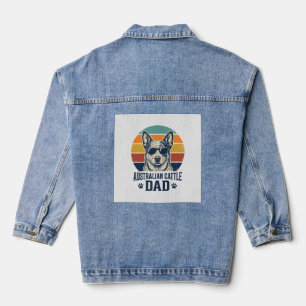 Australian Cattle Dog Dad Vintage Sunset Shirt_1 Denim Jacket