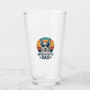 Australian Cattle Dog Dad Vintage Sunset Shirt_1 Glass