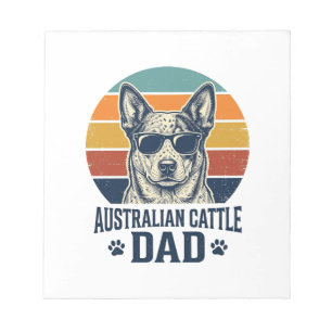 Australian Cattle Dog Dad Vintage Sunset Shirt_1 Notepad
