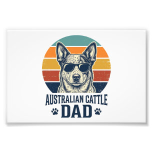 Australian Cattle Dog Dad Vintage Sunset Shirt_1 Photo Print