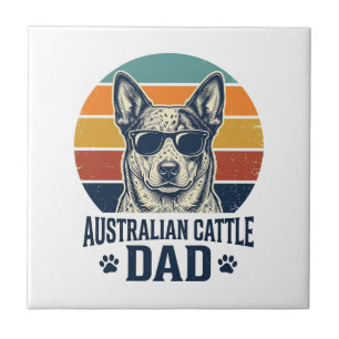 Australian Cattle Dog Dad Vintage Sunset Shirt_1 Tile