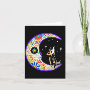 Australian Cattle Dog Dia De Los Muertos Card