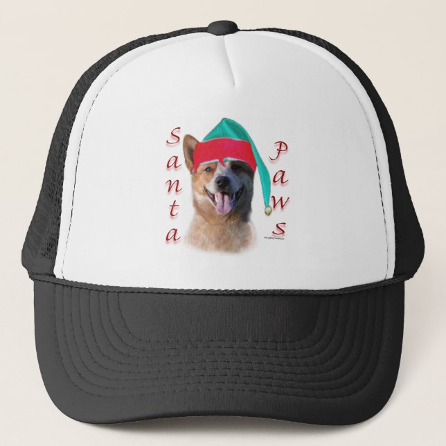 Australian Cattle Dog Dog Santa Paws Trucker Hat (Front)