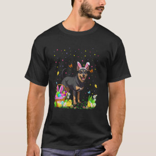 Australian Cattle Dog Easter Egg Hunt Bunny Ear Ha T-Shirt