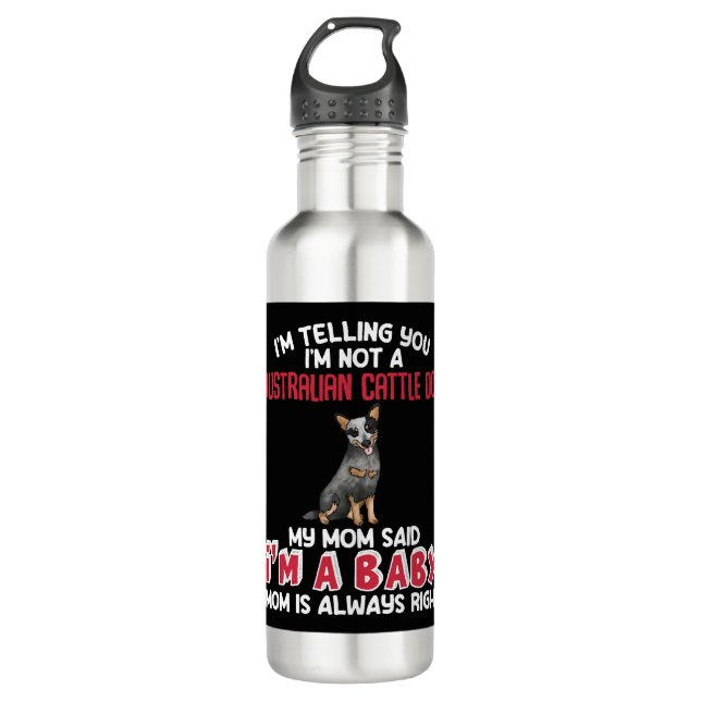 Australian Cattle Dog Funny Quote  710 Ml Water Bottle (Front)