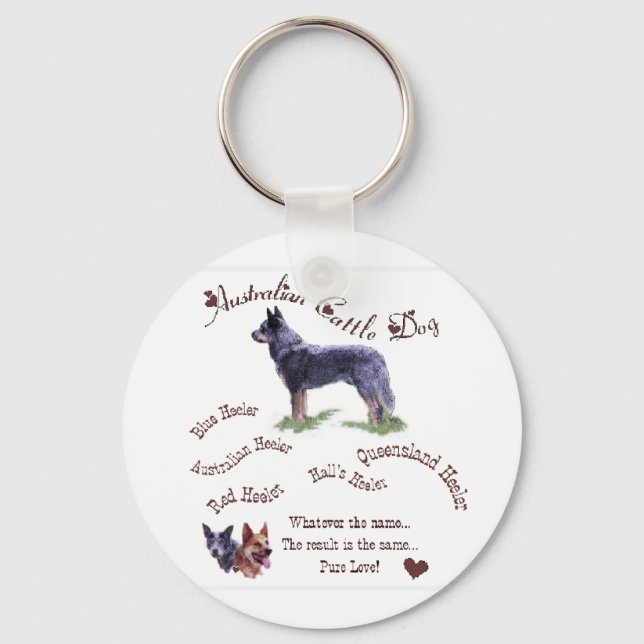 Australian Cattle Dog Gifts Keychain (Front)