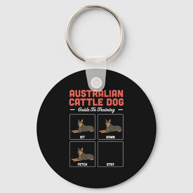 Australian Cattle Dog Guide To Training Keychain (Front)