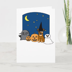 Australian Cattle Dog Halloween Card