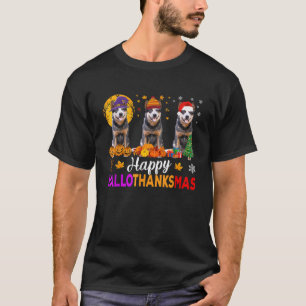 Australian Cattle Dog Halloween Christmas Hallotha T-Shirt