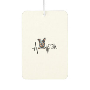 Australian Cattle Dog Heartbeat Ecg Heart Paw Air Freshener