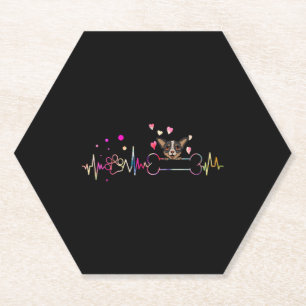 Australian Cattle Dog Heartbeat Paper Coaster