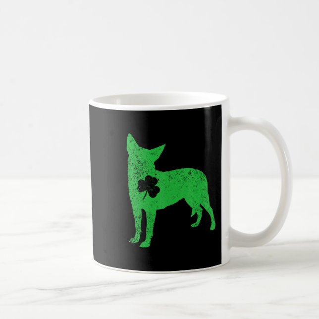 Australian Cattle Dog Irish Clover St Patrick Day  Coffee Mug (Right)