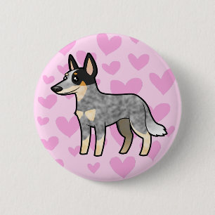 Australian Cattle Dog / Kelpie Love 2 Inch Round Button