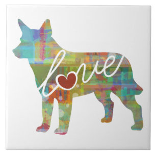 Australian Cattle Dog Love Tile