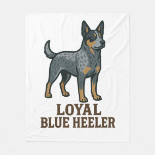 Australian Cattle Dog Loyal Blue Heeler Fleece Blanket