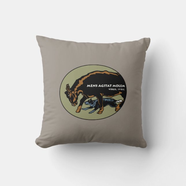 Australian Cattle Dog - Mind Moves Matter Throw Pillow (Front)