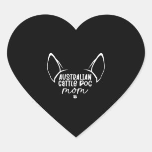 Australian Cattle Dog Mom Heart Sticker