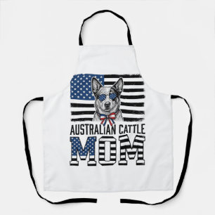 Australian Cattle Dog Mom Patriotic Vintage Shirt_ Apron