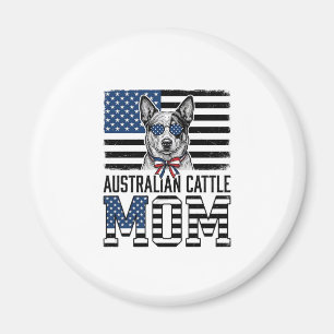 Australian Cattle Dog Mom Patriotic Vintage Shirt_ Magnet