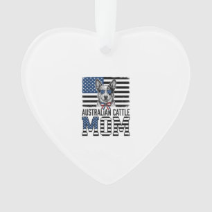 Australian Cattle Dog Mom Patriotic Vintage Shirt_ Ornament