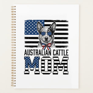 Australian Cattle Dog Mom Patriotic Vintage Shirt_ Planner