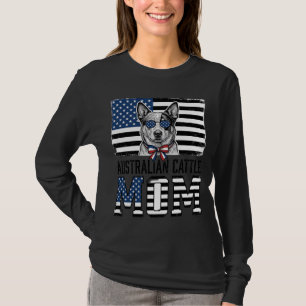 Australian Cattle Dog Mom Patriotic Vintage Shirt_ T-Shirt
