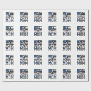 Australian Cattle Dog Mom Patriotic Vintage Shirt_ Wrapping Paper
