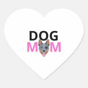 Australian cattle dog mom Premium 1 Heart Sticker