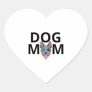 Australian cattle dog mom Premium 2 Heart Sticker