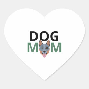 Australian cattle dog mom Premium Heart Sticker