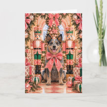 Australian Cattle Dog Nutcracker Christmas Card