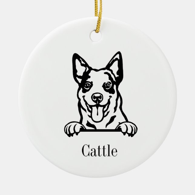 Australian Cattle Dog ornament (Front)