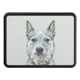 Australian Cattle Dog Painting - Cute Original Art Trailer Hitch Cover