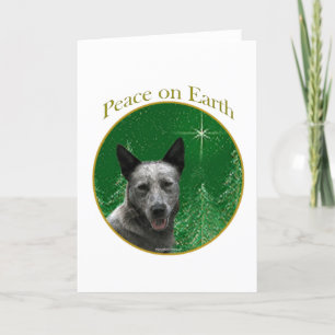 Australian Cattle Dog Peace Holiday Card