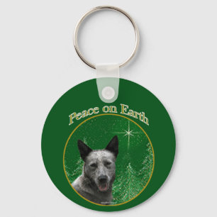 Australian Cattle Dog Peace Keychain