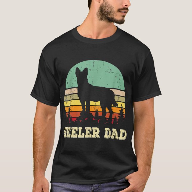 Australian Cattle Dog Red Blue Pet Heeler Dad Cute T-Shirt (Front)