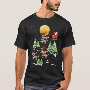 Australian Cattle Dog Reindeer Christmas Riding Sa T-Shirt