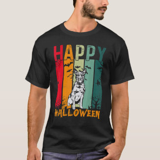 Australian Cattle Dog   Retro Halloween Dinner Par T-Shirt