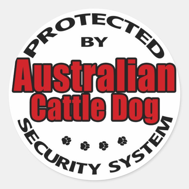 Australian Cattle Dog Security Classic Round Sticker (Front)