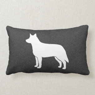 Australian Cattle Dog Silhouette Lumbar Pillow
