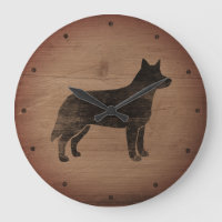 Australian Cattle Dog Silhouette Rustic