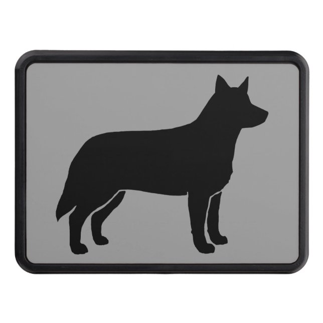 Australian Cattle Dog Silhouette Trailer Hitch Cover (Front)