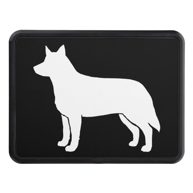 Australian Cattle Dog Silhouette Trailer Hitch Cover (Front)