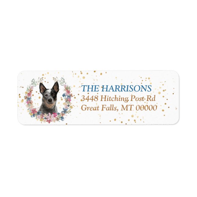Australian Cattle Dog Spring Flowers Wreath (Front)