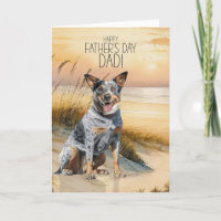 Australian Cattle Dog Sunset Beach Father's Day